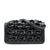 Chanel CC Metallic Caviar Interlaced Chain Clutch on Strap Secondhand