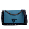 Prada Bicolor Glace Calfskin Studded Crossbody Secondhand