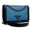 Prada Bicolor Glace Calfskin Studded Crossbody Secondhand