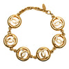 Chanel Gold Plated CC Logo Motif Chain Bracelet Secondhand