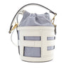 Fendi Mini Leather and Canvas Logo Step Out Bag Secondhand