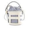 Fendi Mini Leather and Canvas Logo Step Out Bag Secondhand