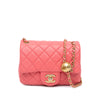Chanel Mini Square Classic Lambskin Pearl Crush Single Flap Secondhand