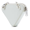 Prada Mini Brushed Leather Triangle Chain Pouch Secondhand