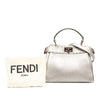 Fendi Mini Metallic Leather Selleria Peekaboo Iconic Satchel Secondhand