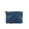 Celine Trio Small Leather Crossbody bag in Blue Secondhand
