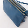 Celine Trio Small Leather Crossbody bag in Blue Secondhand