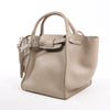 CELINE Big Bag Small Grained Leather 2way Handbag in Greige Secondhand