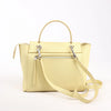 CELINE Belt Bag Grained Leather Micro 2Way Handbag in Yellow Secondhand