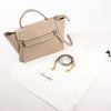 CELINE Belt Bag Grained Leather Mini 2Way Handbag in Beige Secondhand