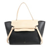 Celine Belt Bag Mini Leather 2way Handbag in Black x Beige Secondhand