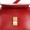 CELINE Classic Box Medium Leather Crossbody Bag in Red Secondhand