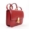 Secondhand CELINE Classic Box Medium Leather Crossbody Bag in Red