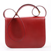 CELINE Classic Box Medium Leather Crossbody Bag in Red Secondhand