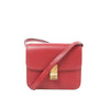 Secondhand CELINE Classic Box Small Leather Crossbody Bag in Red