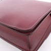 Celine Classic Box Small Leather Shoulder Bag in Burgundy Secondhand