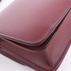 Celine Classic Box Small Leather Shoulder Bag in Burgundy Secondhand