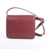 Celine Classic Box Small Leather Shoulder Bag in Burgundy Secondhand