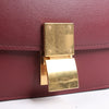 Celine Classic Box Small Leather Shoulder Bag in Burgundy Secondhand