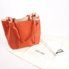 Celine Cabas Phantom Small Leather Shoulder Bag in Orange Secondhand