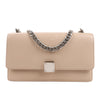Celine Case Flap Leather Chain Shoulder Bag in Beige Secondhand