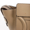 CELINE Luggage Micro Leather Handbag in Beige Secondhand