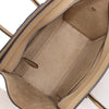 CELINE Luggage Micro Leather Handbag in Beige Secondhand