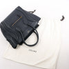 Celine Luggage Micro Leather Handbag in Navy Blue Secondhand