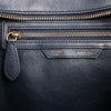 Celine Luggage Micro Leather Handbag in Navy Blue Secondhand