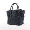 Celine Luggage Micro Leather Handbag in Navy Blue Secondhand