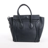 Celine Luggage Micro Leather Handbag in Navy Blue Secondhand