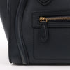 Celine Luggage Micro Leather Handbag in Navy Blue Secondhand