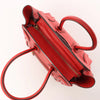 CELINE Luggage Micro Leather Handbag in Red Secondhand