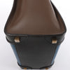Celine Luggage Micro Leather Handbag in Blue x Black x Taupe Secondhand