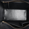 Celine Luggage Micro Leather x Suede Handbag in Black x White Secondhand