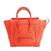 Celine Luggage Mini Leather Handbag in Orange Secondhand