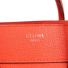 Celine Luggage Mini Leather Handbag in Orange Secondhand