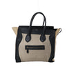Secondhand Celine Luggage Large Canvas & Leather Handbag in Beige x Black