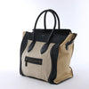 Secondhand Celine Luggage Large Canvas & Leather Handbag in Beige x Black