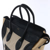 Celine Luggage Large Canvas & Leather Handbag in Beige x Black Secondhand