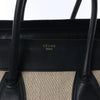 Celine Luggage Large Canvas & Leather Handbag in Beige x Black Secondhand