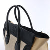 Celine Luggage Large Canvas & Leather Handbag in Beige x Black Secondhand