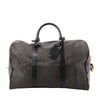 Celine Macadam PVC & Leather Boston Travel bag in Black × Brown Secondhand