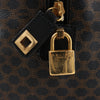Celine Macadam PVC & Leather Boston Travel bag in Black × Brown Secondhand