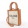 Celine Vertical  Mini Hippopotamus Canvas x Leather 2Way Handbag Beige x Brown Secondhand