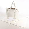 Celine Cabas Phantom Small Leather Shoulder Bag in White Secondhand