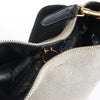 CELINE Seau Sangle Bucket Small Canvas Shoulder bag in Beige x Navy Secondhand