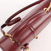 Celine Sac 16 Medium Smooth Leather 2Way Handbag in Burgundy Secondhand