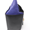 CELINE Trapeze Leather x Suede 2Way Handbag in Brown x Navy Blue x Black Secondhand