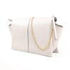 Celine Tri-Fold Leather Chain Shoulder Bag in Gray Secondhand